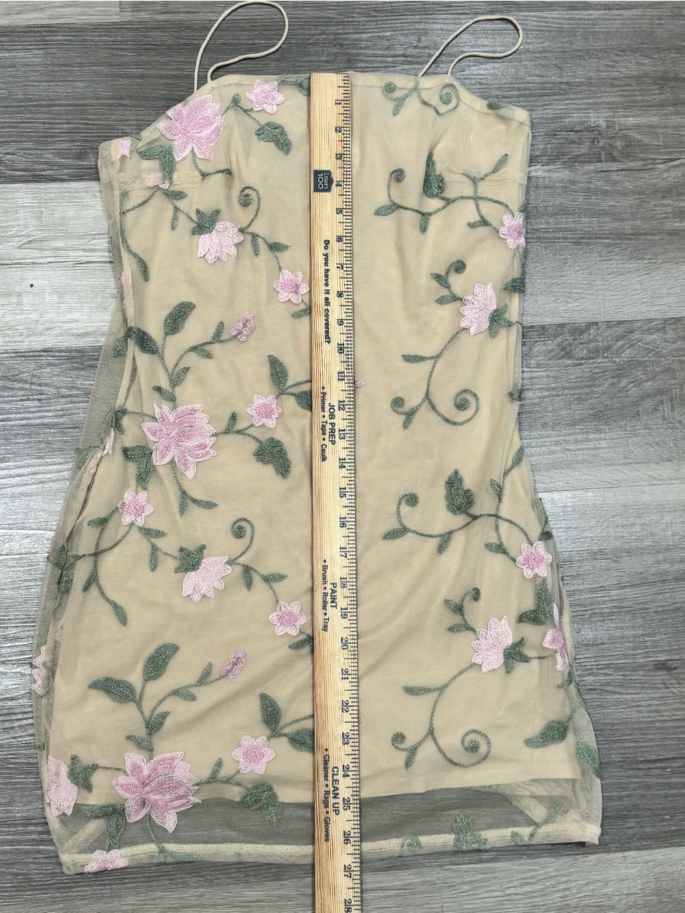 Kendall & Kylie Romance Floral Mini Dress Nude Size 0/2 - Picture 7 of 11